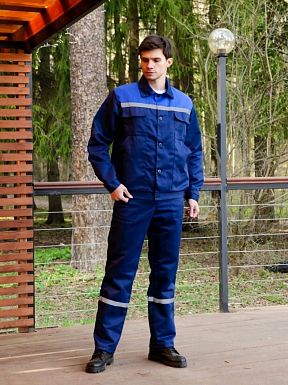 Костюм "Техник-2" с СОП, синий т./василек Костюм "Техник-2" с СОП, синий т./василек оптом